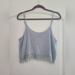 Blue Cropped Tank Top